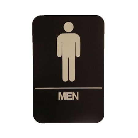 Don-Jo Men's ADA Brown Bathroom Sign HS906002